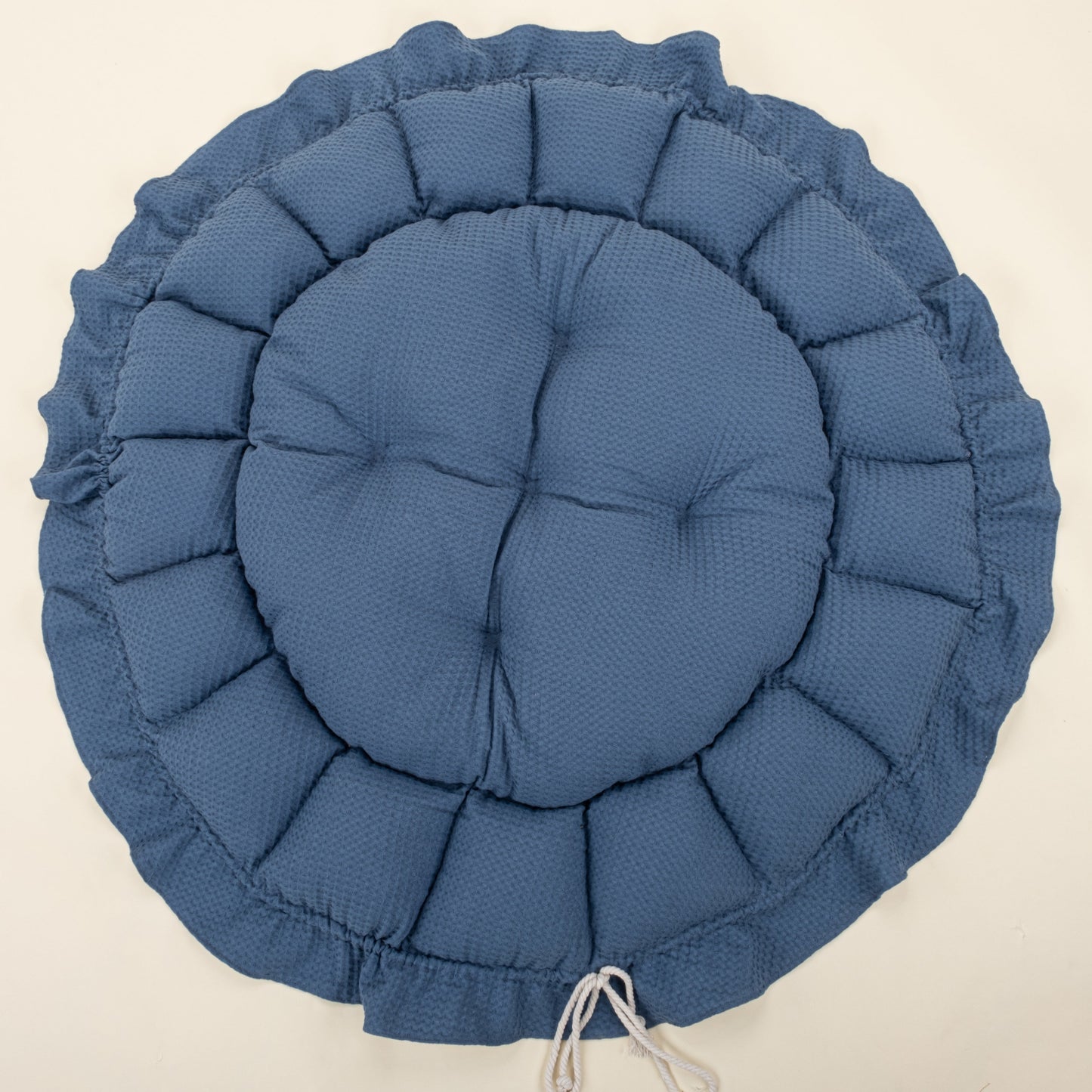 Round Babynest - Çift Taraflı - İndigo Petek - Mavi Gökkuşağı