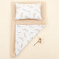 Double Sided Changing Pad and Pillow - Sütlü Kahve Örgü - Yapraklar