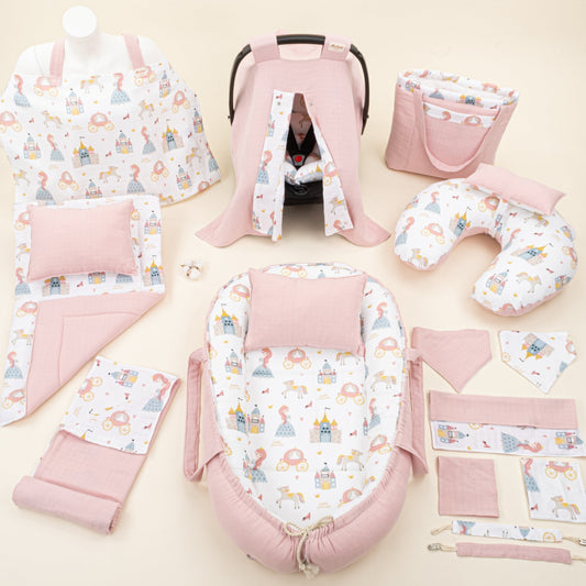 18 Piece Full Set - Double Sided - Pudra Muslin - Sindirella