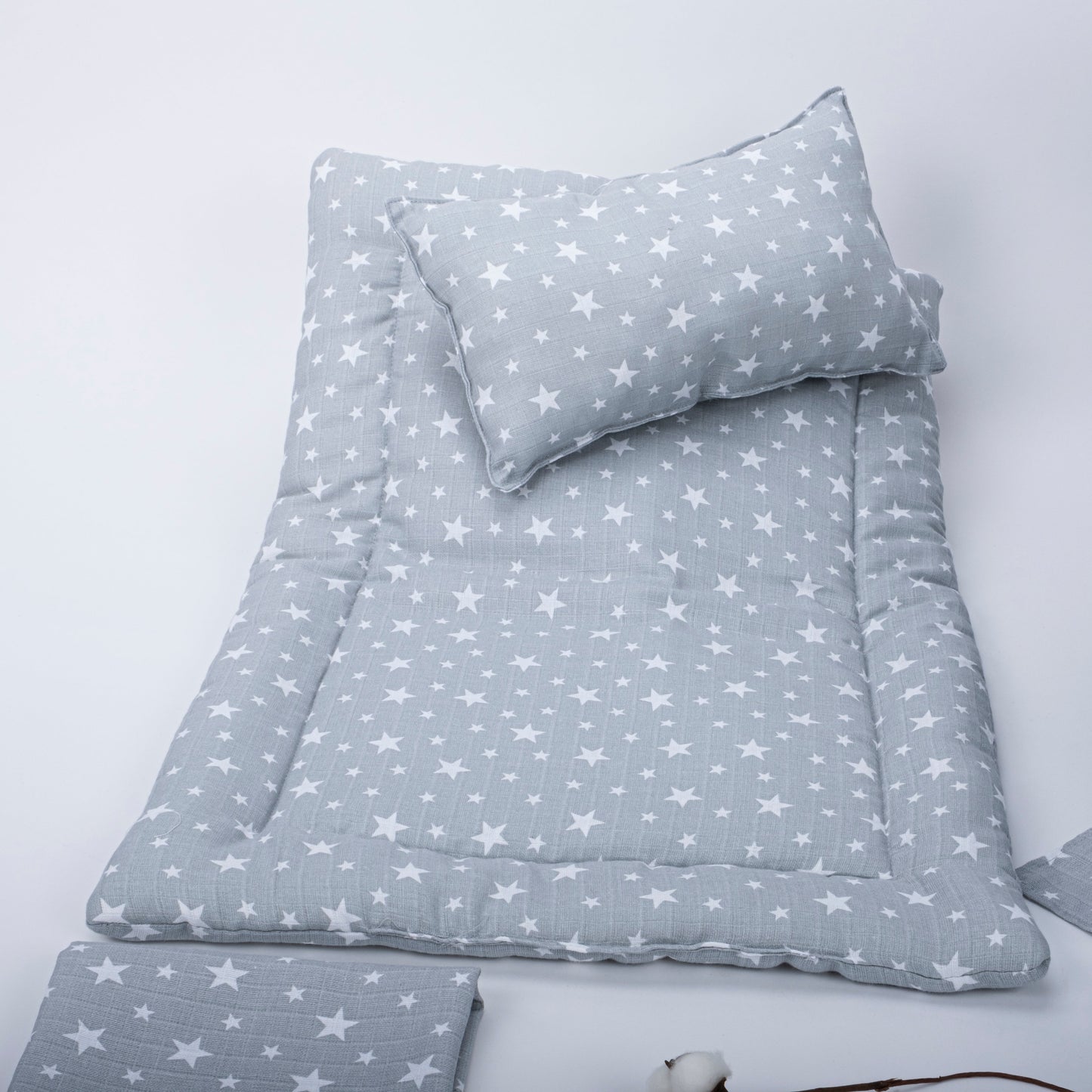 Double Side Changing Pad - Gray Tiny Stars