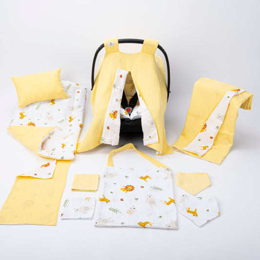 10 Piece - Newborn Sets - Seasonal - Yellow Muslin - Lion