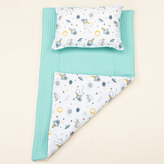 Double Side Changing Pad - Nile Green Honeycomb - Space