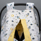 Stroller Cover Set - Double Side - Yellow Muslin - Space