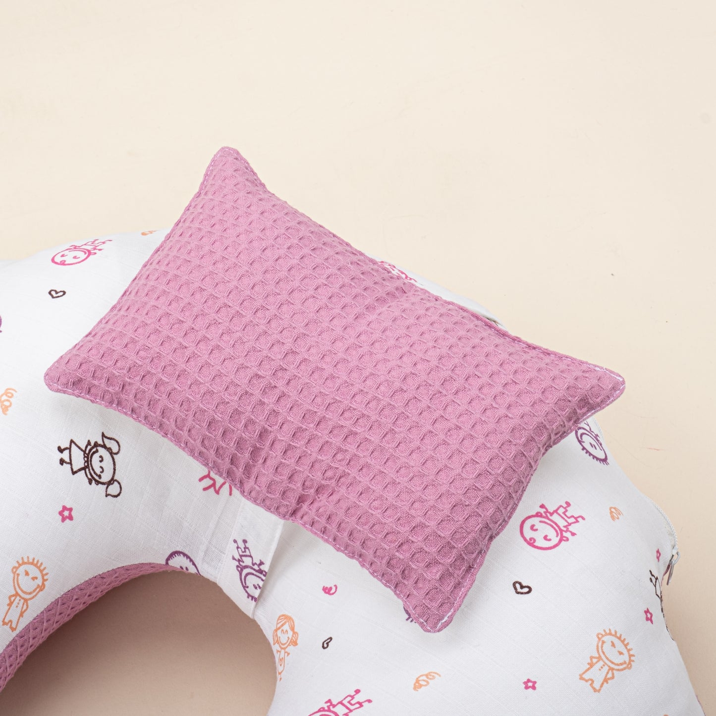 Breastfeeding Pillow - Plum Honeycomb - Pink Stick Dolls