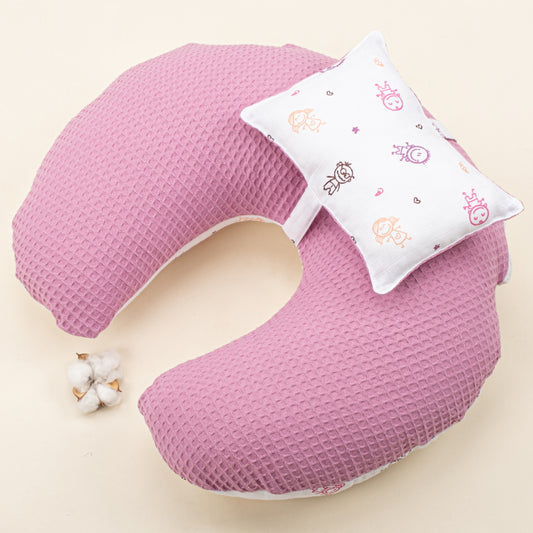 Breastfeeding Pillow - Plum Honeycomb - Pink Stick Dolls