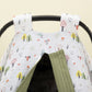 Stroller Cover Set - Double Side - Green Braid - Trees