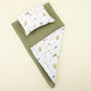 Double Side Changing Pad - Green Braid - Trees