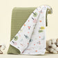 Pique Blanket - Double Side - Green Braid - Trees