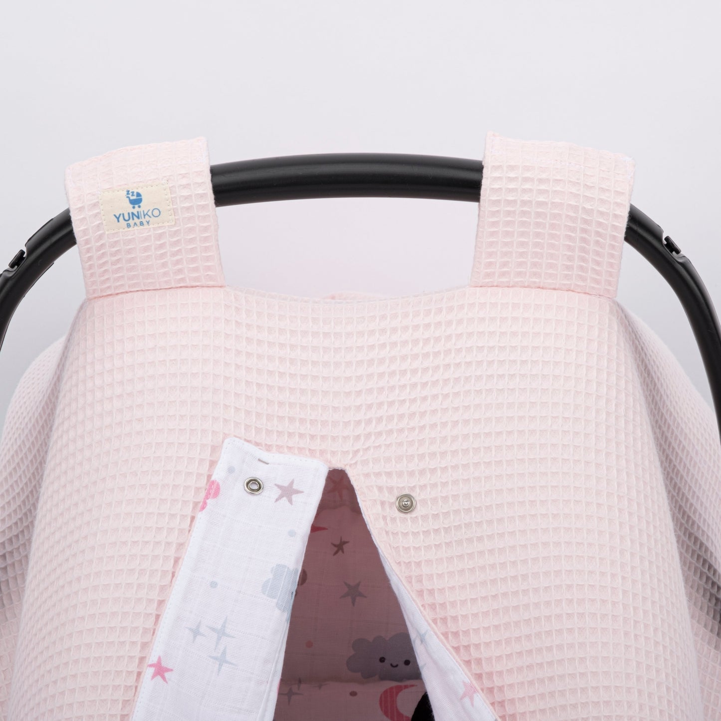 Stroller Cover Set - Double Side - Powder Honeycomb - Pink Cloud