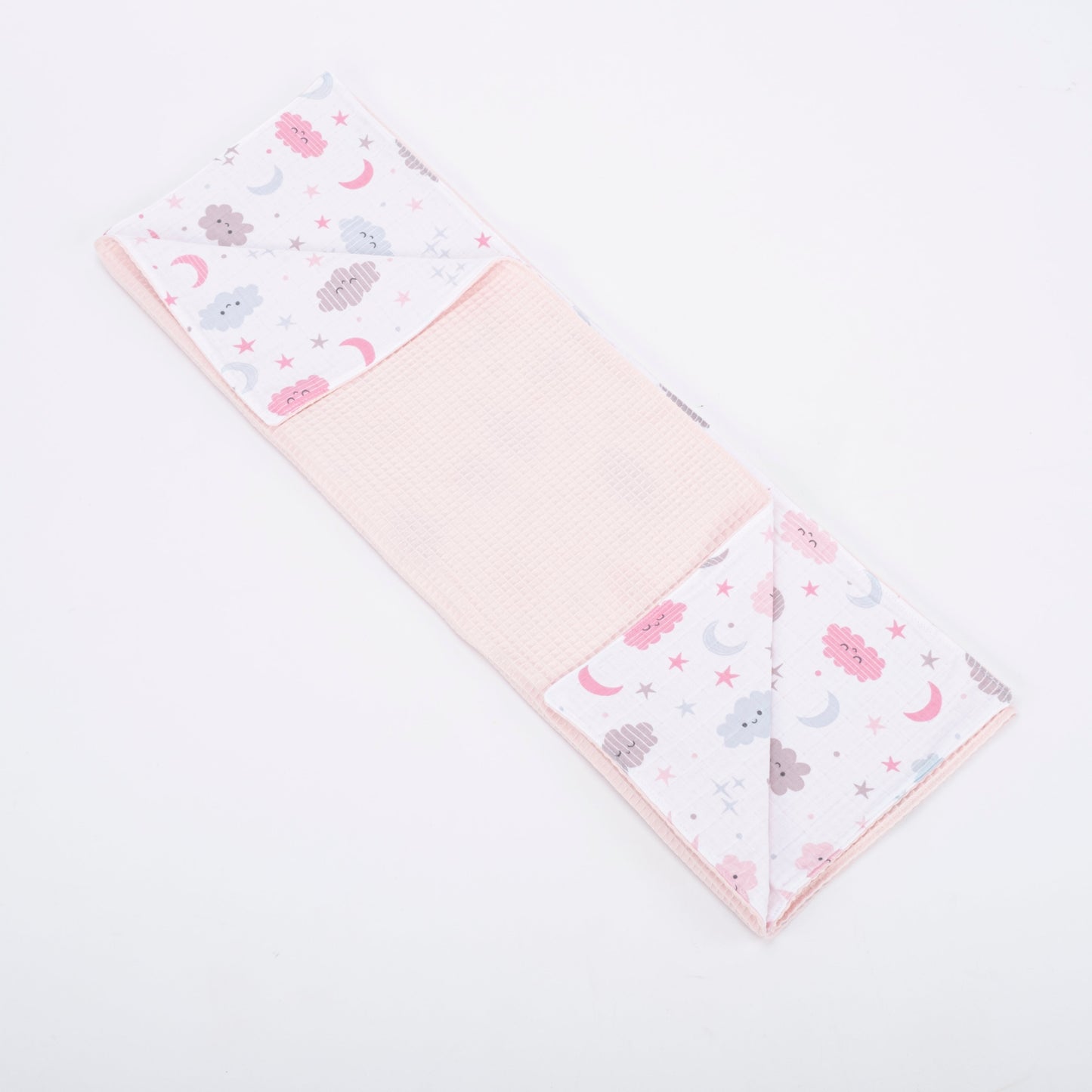 Pique Blanket - Double Side - Powder Honeycomb - Pink Cloud