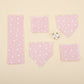 9 Piece - Newborn Sets - Winter - White Waffles - Pink Tiny Stars