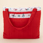 Baby Care Bag - Red Satin - Butterfly