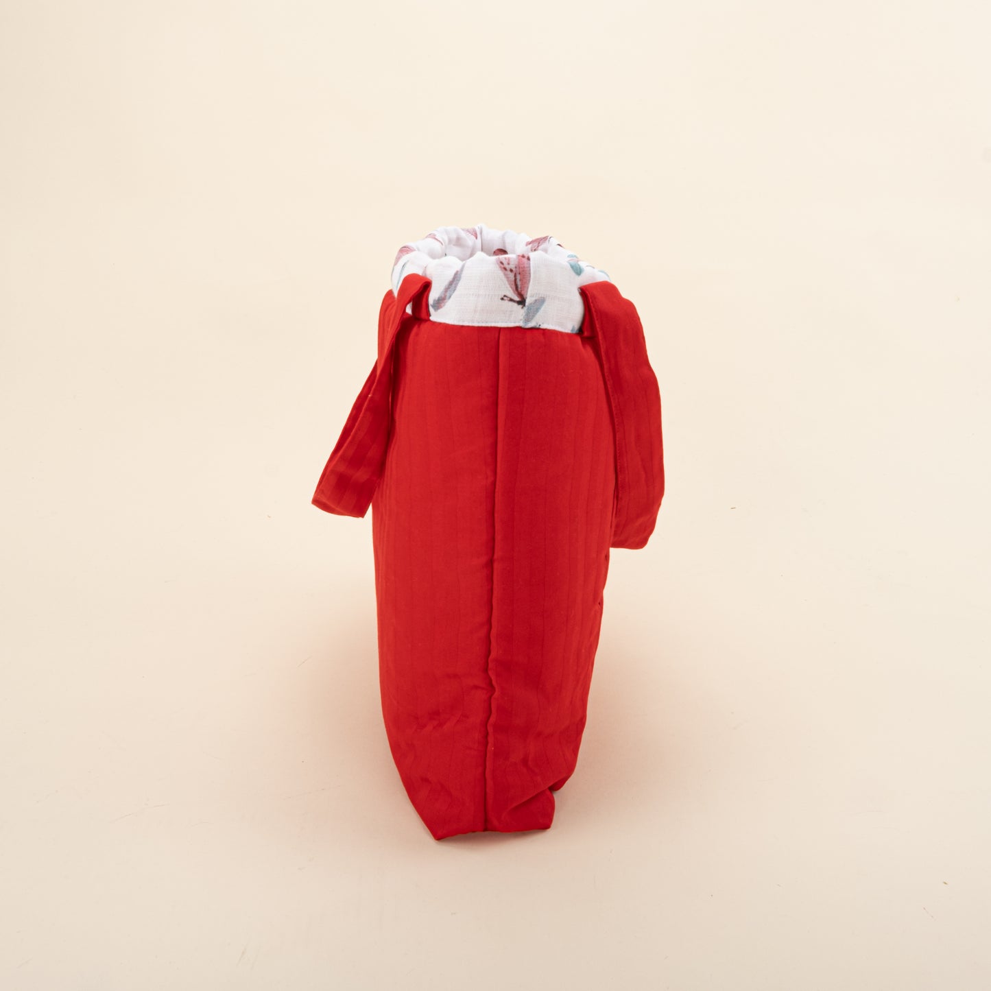 Baby Care Bag - Red Satin - Butterfly