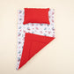 Double Side Changing Pad - Red Satin - Butterfly