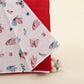 Double Side Muslin Cover - Red Satin - Butterfly