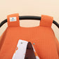 Stroller Cover Set - Double Side - Orange Honeycomb - Elephants