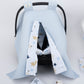 9 Piece - Newborn Sets - Winter - Light Blue Honeycomb Pique - Blue Stars