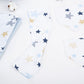 9 पीस - नवजात समूह - सर्दी - हल्का नीला मधुकोश मनमुटाव - नीले सितारे