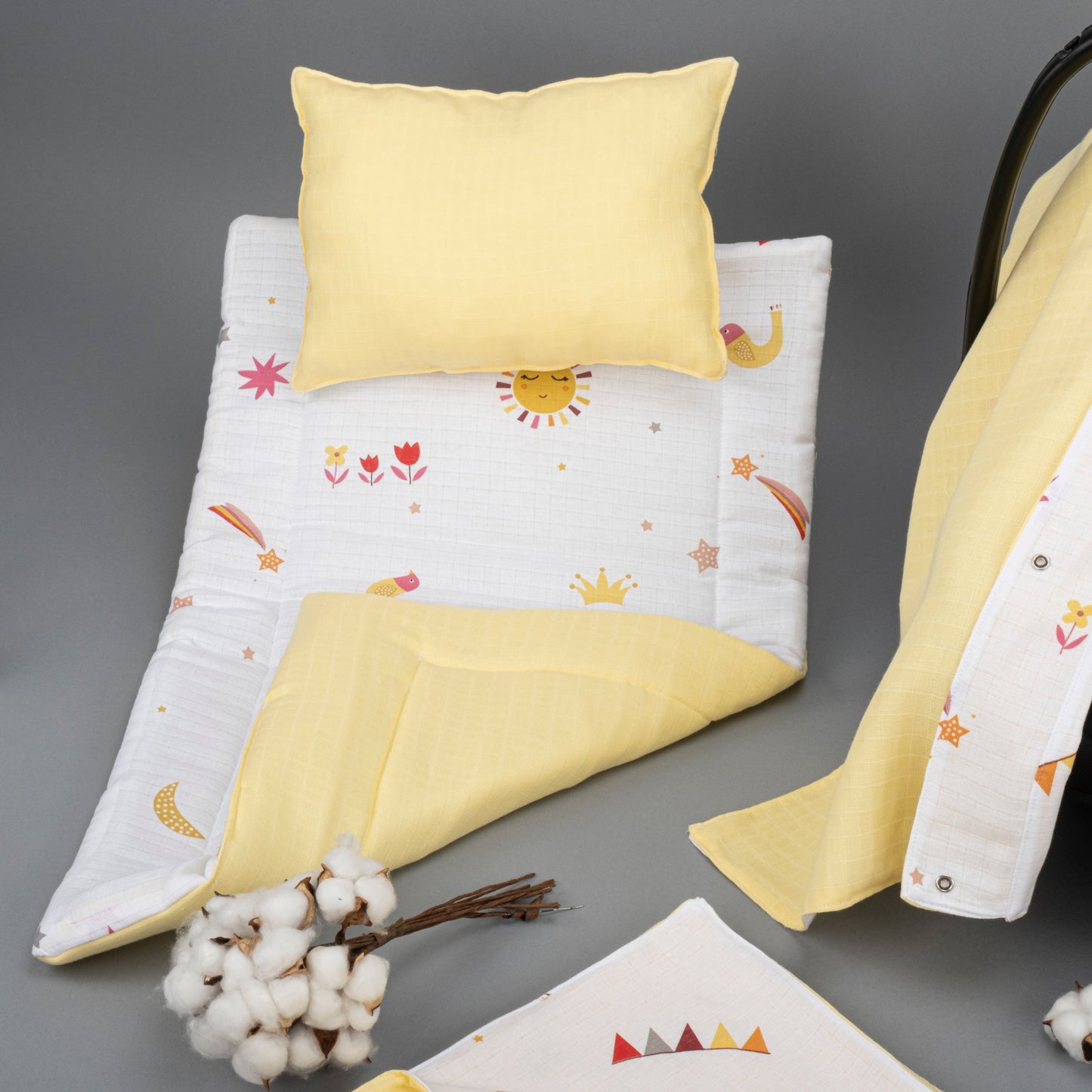 10 Piece - Newborn Sets - Seasonal - Yellow Muslin - Sun