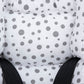 Stroller Cover Set - Double Side - Gray Honeycomb - Small Polka Dots