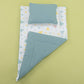 Double Side Changing Pad - Petrol Blue Honeycomb - Colored Triangles