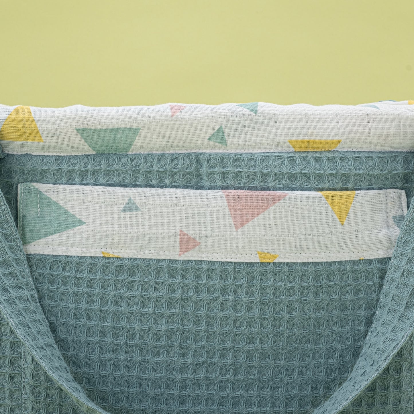 Baby Care Bag - Petrol Blue Honeycomb - Colored Triangles