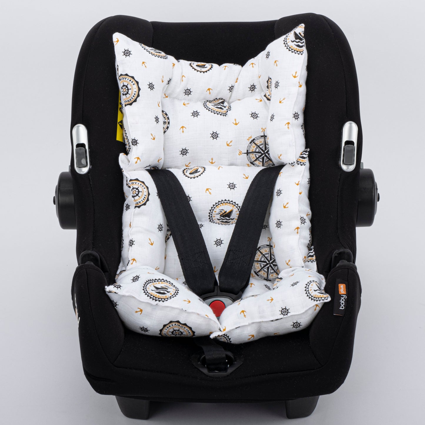 Stroller Cover Set - Double Side - Yellow Muslin - Yellow Ship