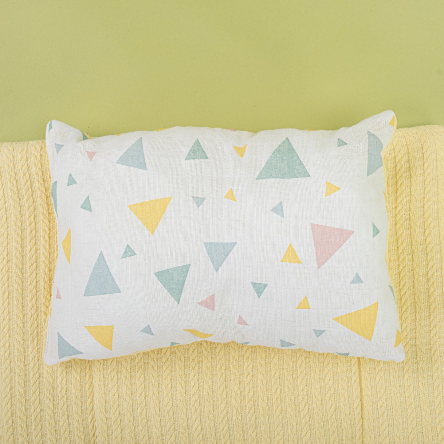 Double Side Changing Pad - Yellow Braid - Colored Triangles