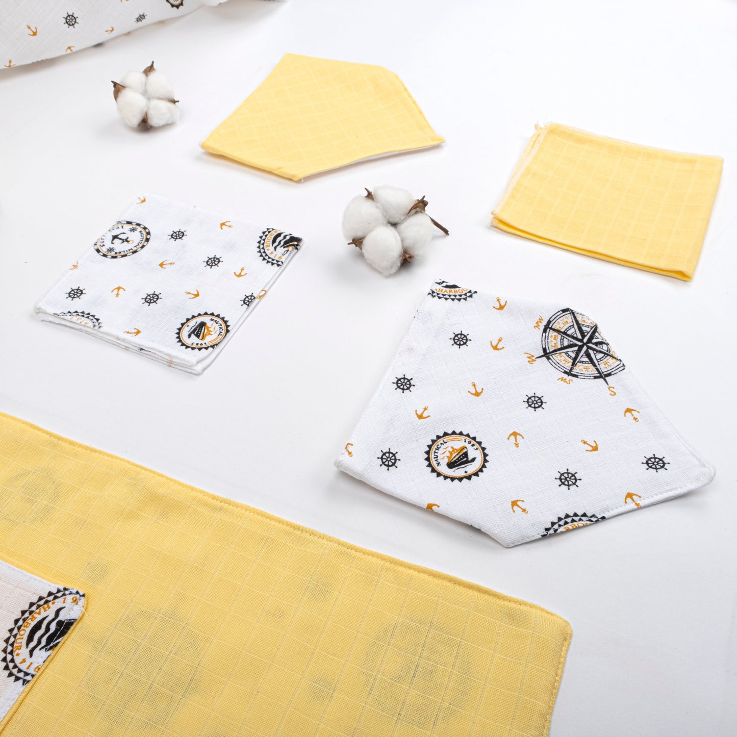 10 Piece - Newborn Sets - Seasonal - Yellow Muslin - Yellow Ship