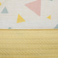 Pique Blanket - Double Side - Yellow Braid - Colored Triangles