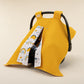 Stroller Cover Set - Double Side - Mustard Honeycomb - Mustard Dino
