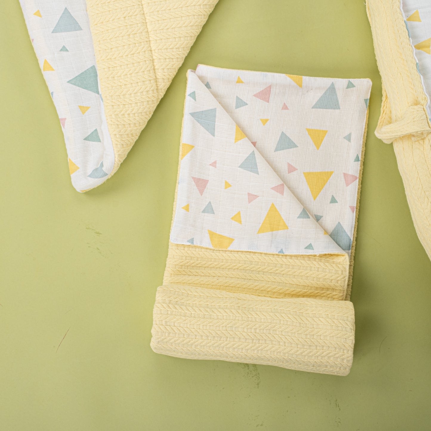 15 Piece Full Set - Newborn Sets - Yellow Braid - Colored Triangles
