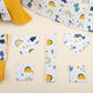 9 Piece - Newborn Sets - Winter - Mustard Honeycomb - Mustard Dino