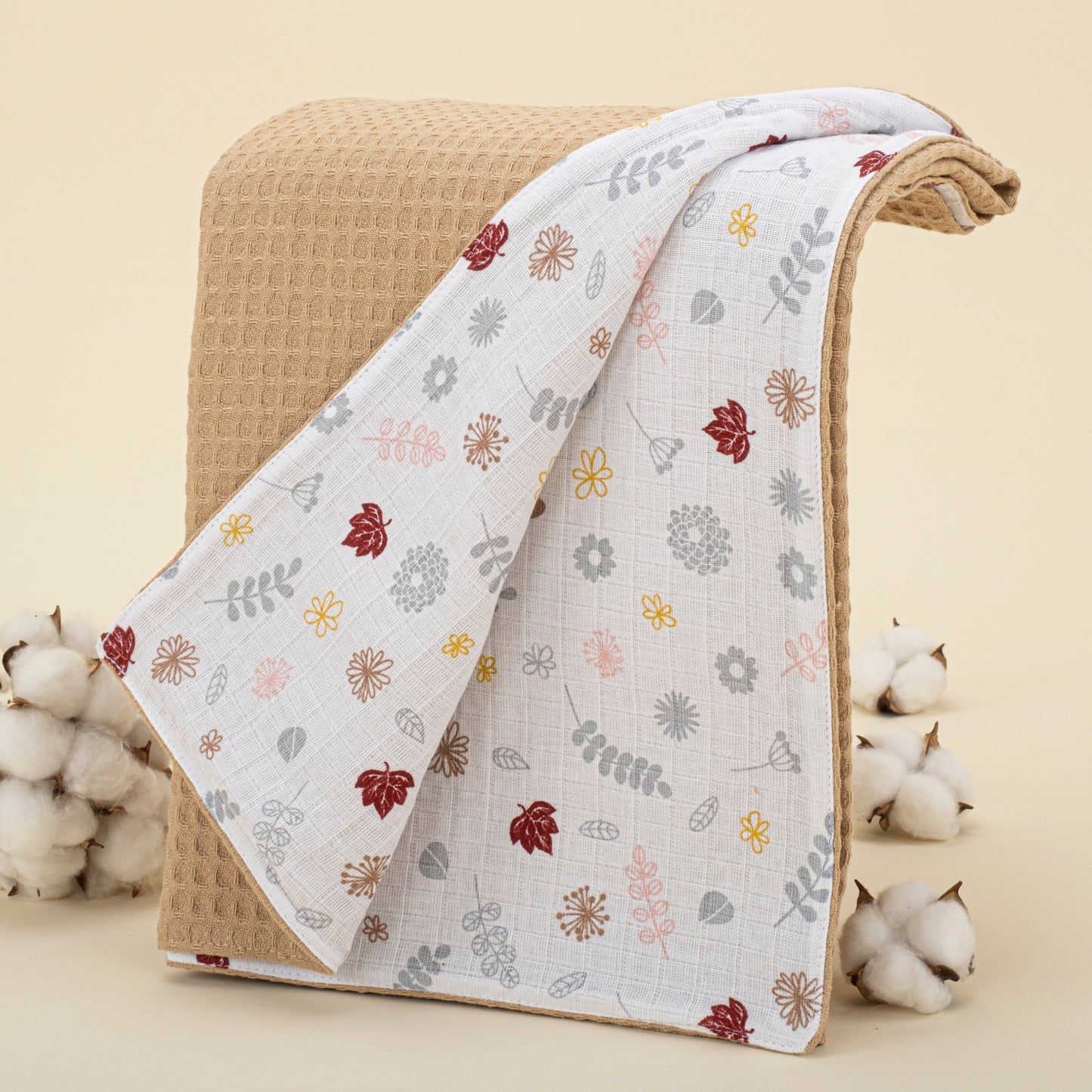 Pique Blanket - Double Side - Honeycomb - Spring Patterns