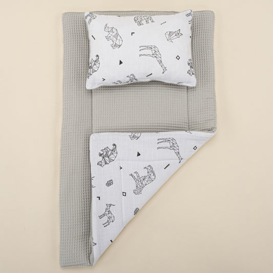 Double Side Changing Pad - Gray Honeycomb - Tiger