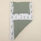 Double Side Changing Pad - Green Braid - Green Feather