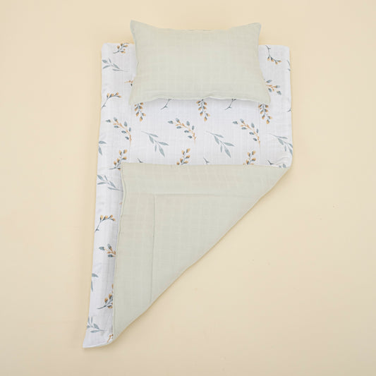 Double Side Changing Pad - Light Green Moose - Leaves