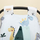 Stroller Cover Set - Double Side - Turquoise Waffle - Dino
