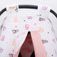 Stroller Cover Set - Double Side - Pink Honeycomb - Pink Stick Dolls