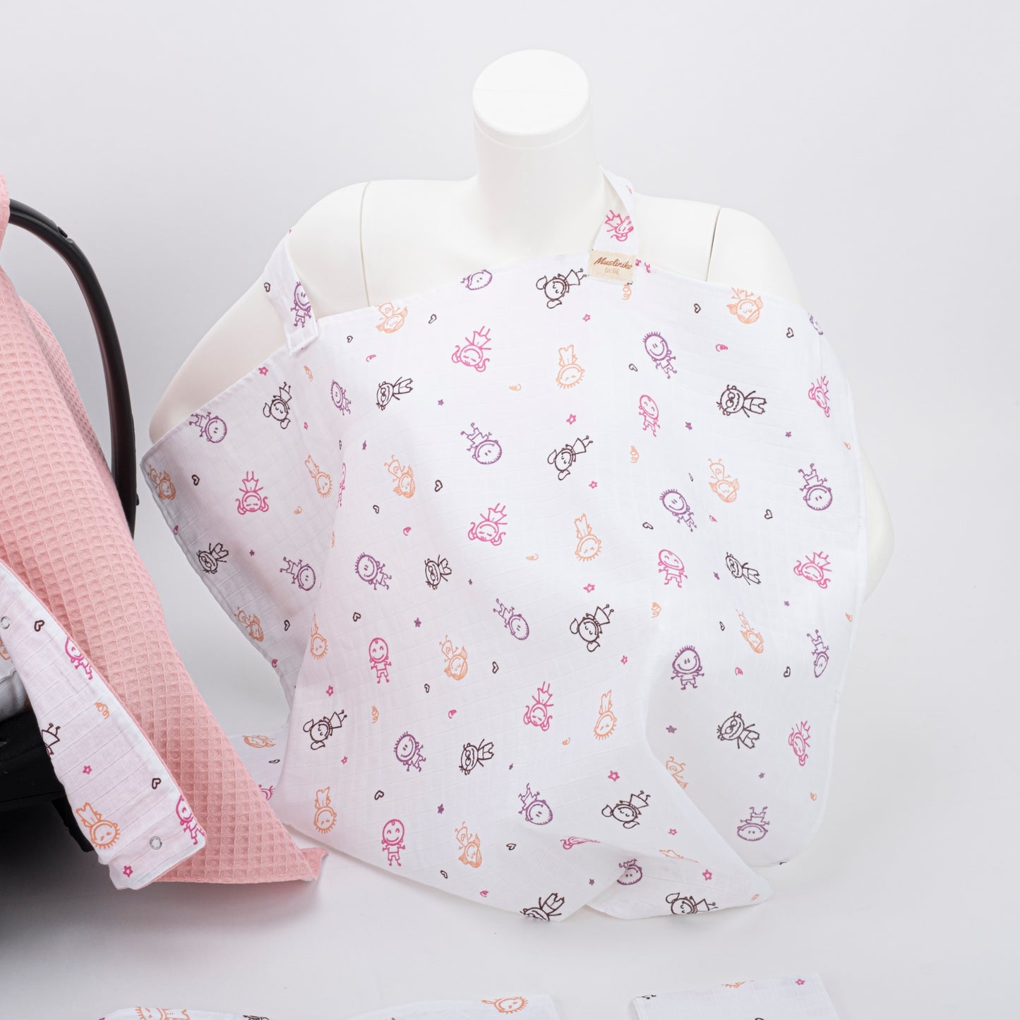 9 Piece - Newborn Sets - Winter - Pink Honeycomb - Pink Stick Dolls