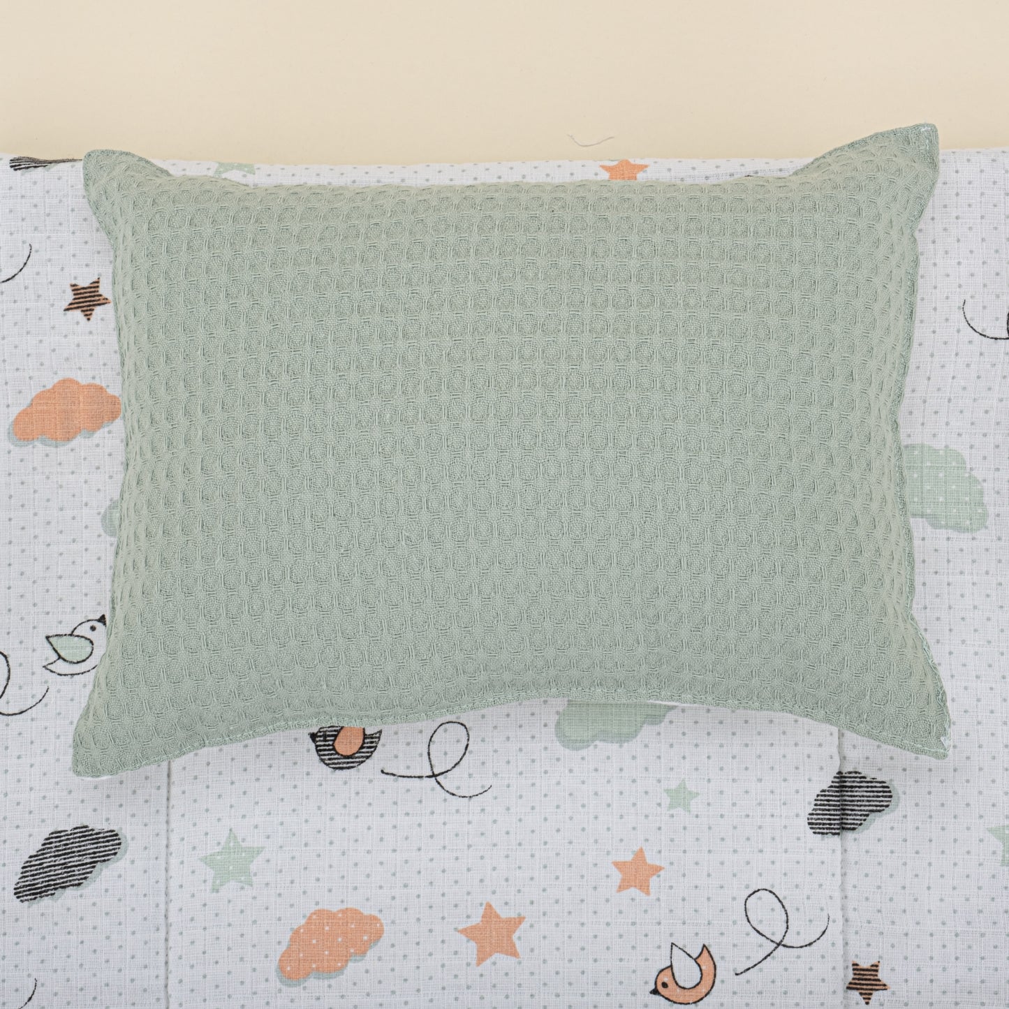 Double Side Changing Pad - Mint Honeycomb - Bird