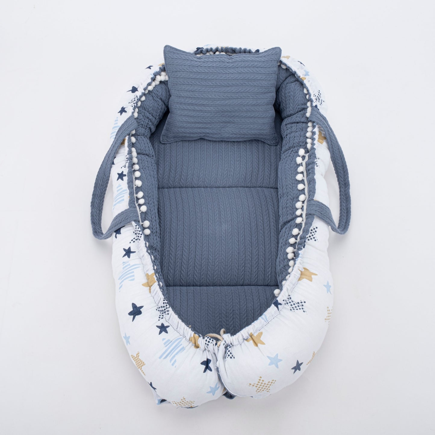 Babynest - Indigo Knitting - Blue Star
