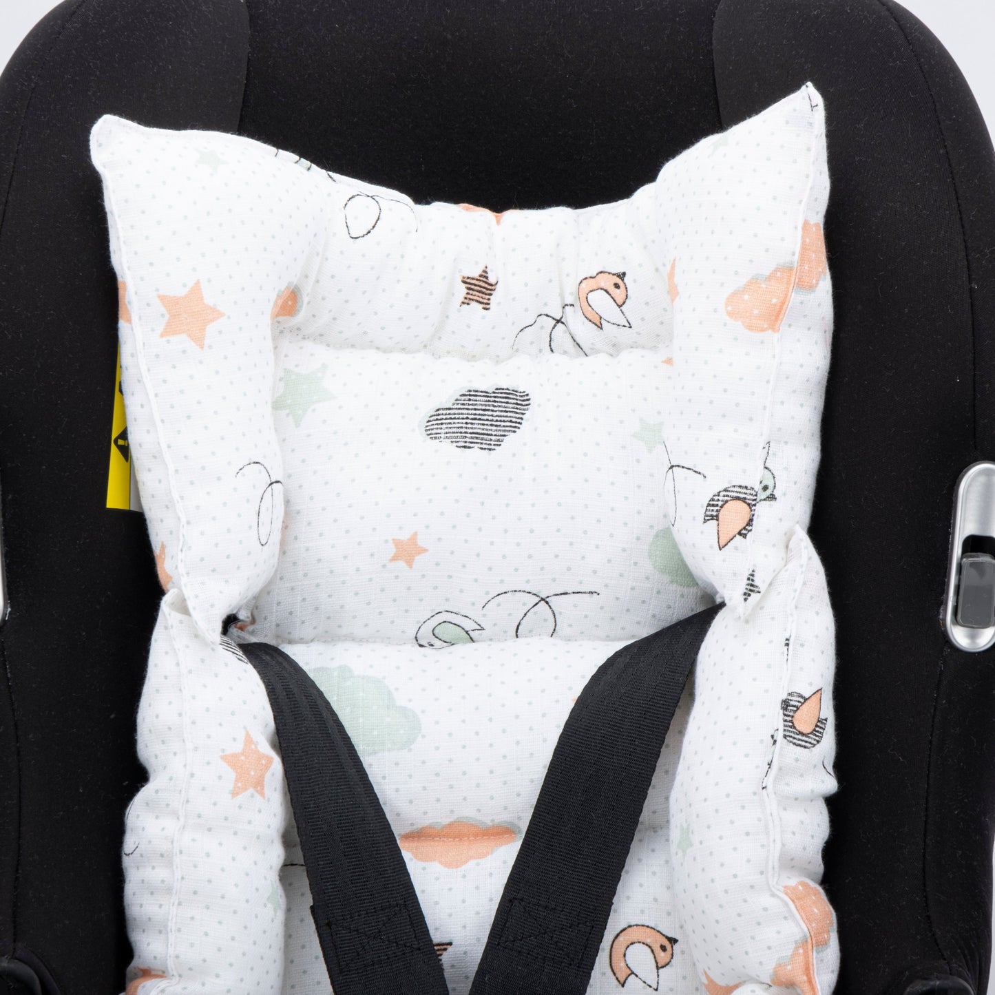 Stroller Cover Set - Double Side - Gray Knit - Birds