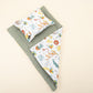 Double Side Changing Pad - Green Muslin - Zoo