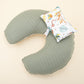Breastfeeding Pillow - Green Muslin - Zoo