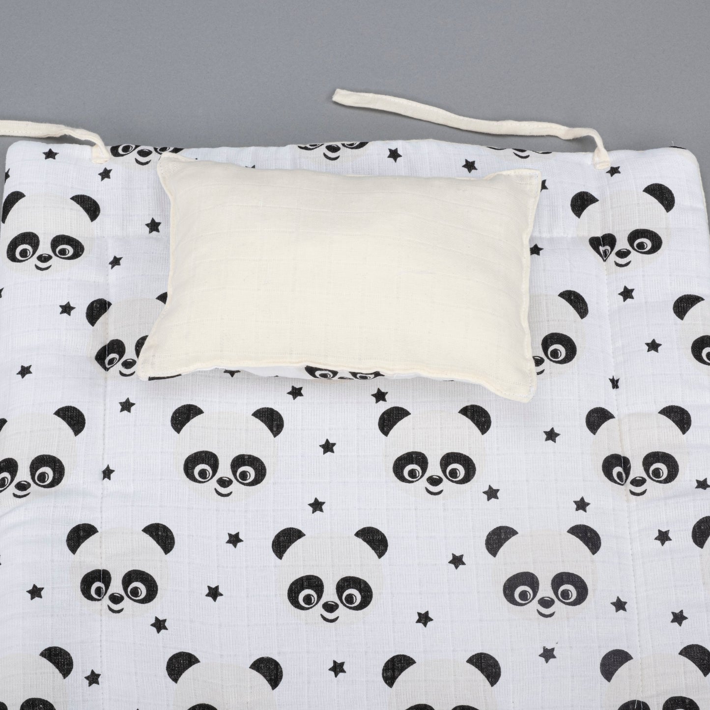 Sleeping Bag - Cream Muslin - Panda