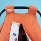 Stroller Cover Set - Double Side - Orange Honeycomb - Colorful Cars