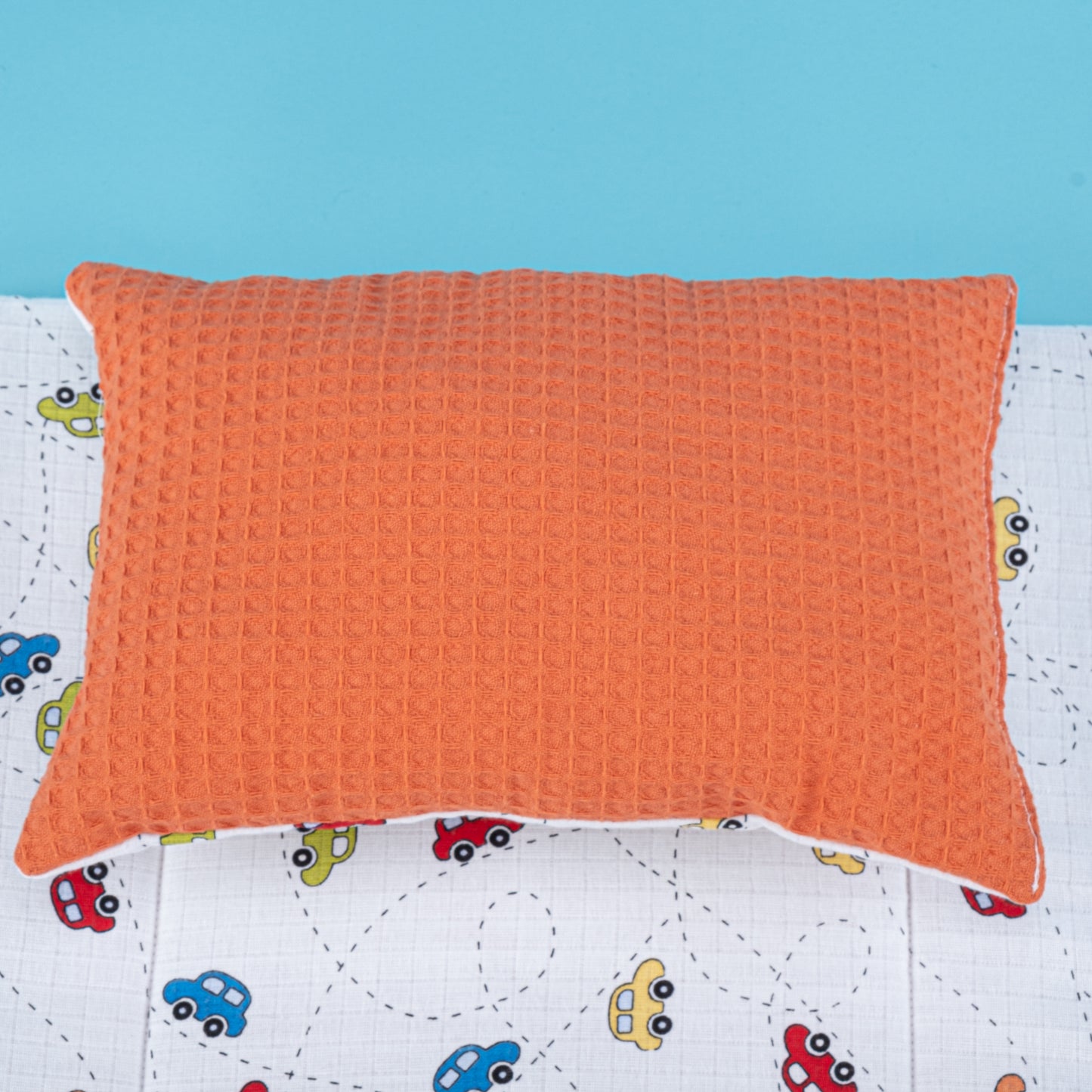 Double Side Changing Pad - Orange Honeycomb - Colorful Cars
