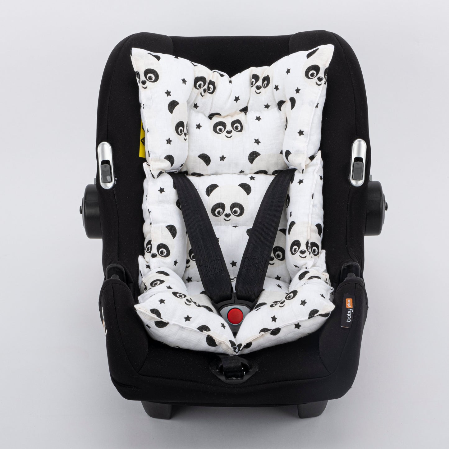 Stroller Cover Set - Double Side - Cream Knitted - Panda