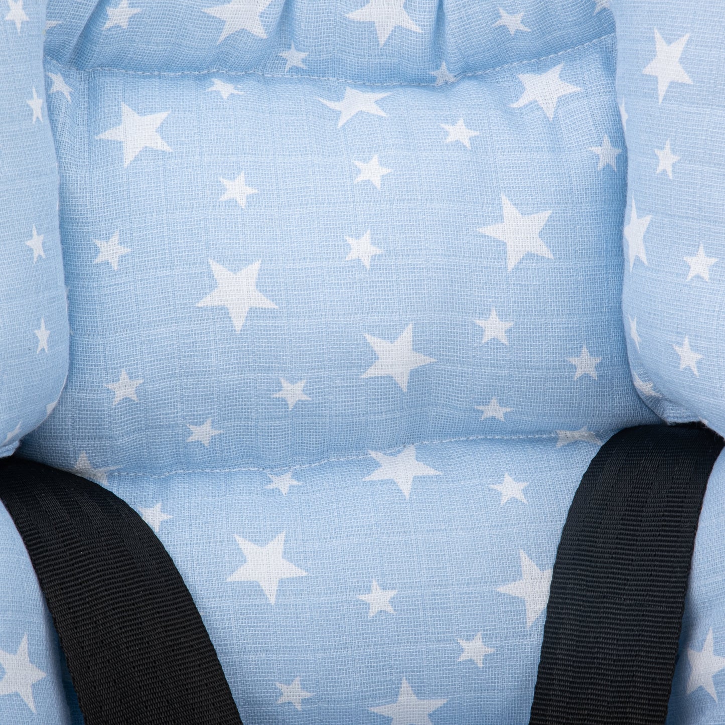 Stroller Cover Set - Double Side - White Honeycomb - Blue Little Stars
